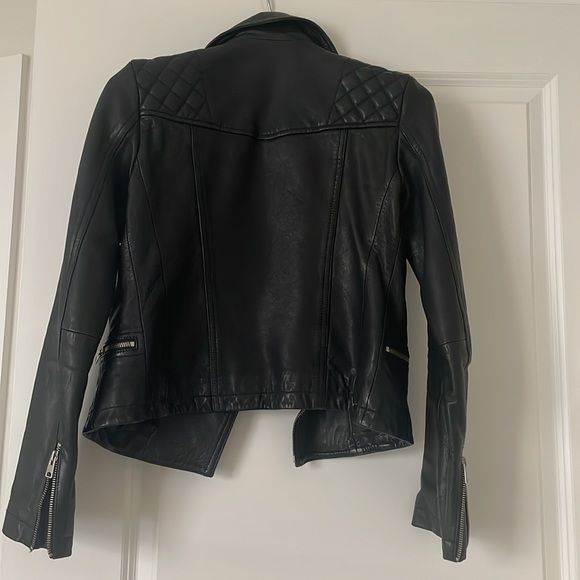 All Saints Catch Leather Biker Jacket - Picture 3 of 9